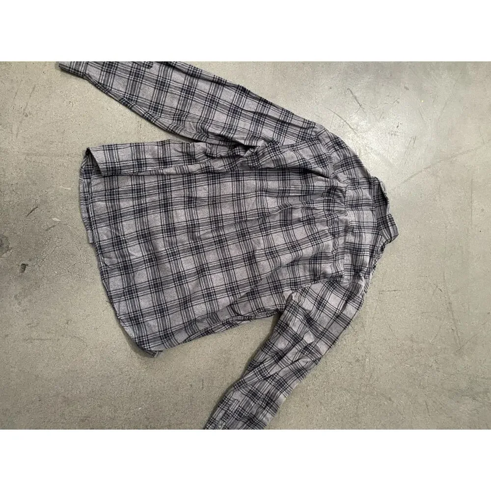 14th & Union Men's XL Plaid Button-Up Shirt Gray Blue - Picture 3 of 3